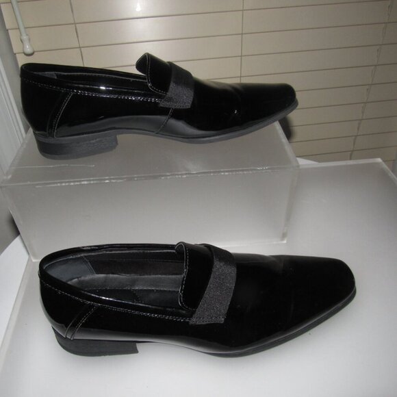 Calvin Klein Bernard Black Patent Loafers | Formal Slip-On Dress Shoes Size 9M main image 4